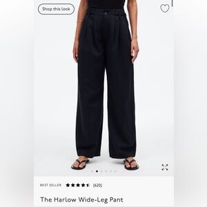 Madewell Black Wide Leg Pants